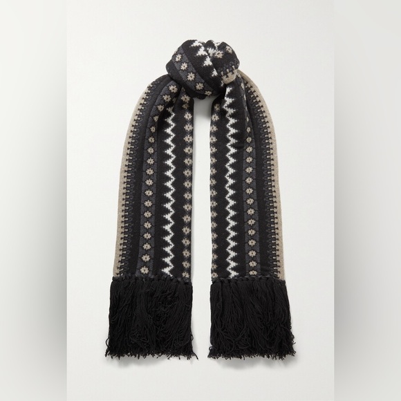 Khaite- the Leroi fair isle scarf in neutral multi
